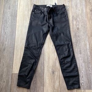 Zara coated skinny jeans